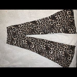 Stylish leopard bell bottoms